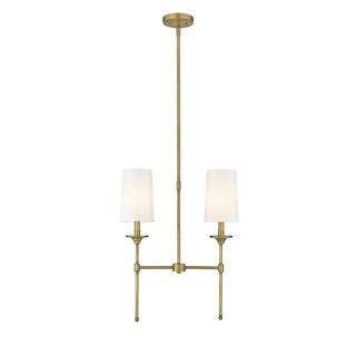 Verinyra Lustre Linéaire Laiton Tissu Vintage Industriel