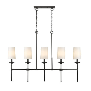 Verinyra Lustre Linéaire Laiton Tissu Vintage Industriel