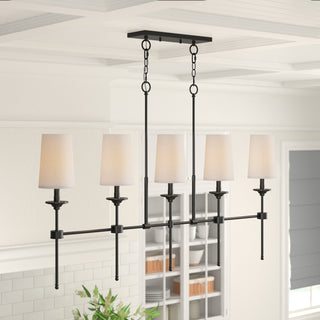 Verinyra Lustre Linéaire Laiton Tissu Vintage Industriel