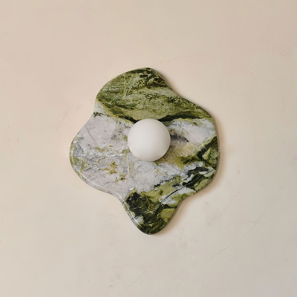 Gavira Applique Murale en Marbre Vert et Verre