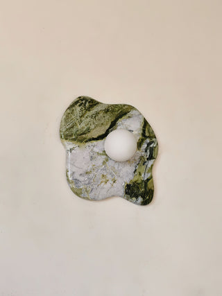 Lustra Applique Murale en Marbre Vert et Verre
