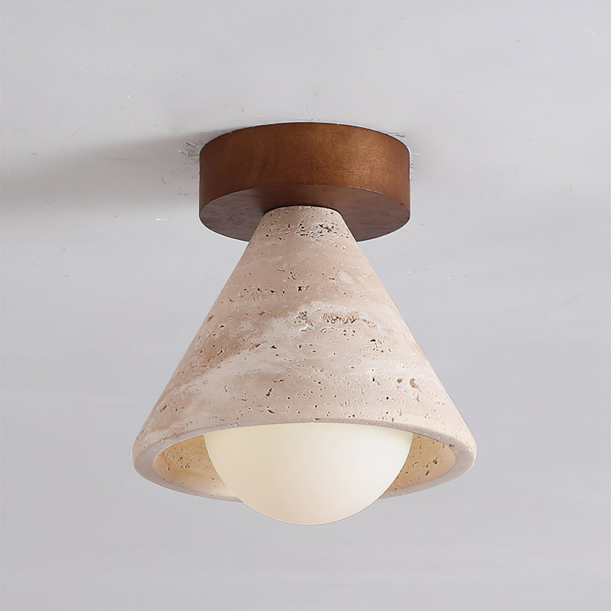 Lifestyle image of the Emmet Ceiling Light in a minimalist room.