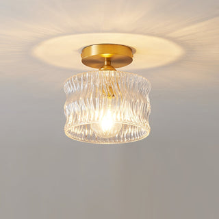 Arisha Plafonnier Luxueux Métal Verre Couloir