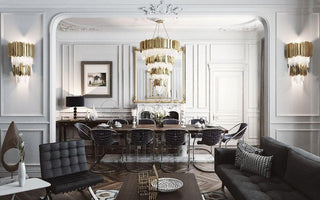 Lustra Lustre Or Cristal Doré