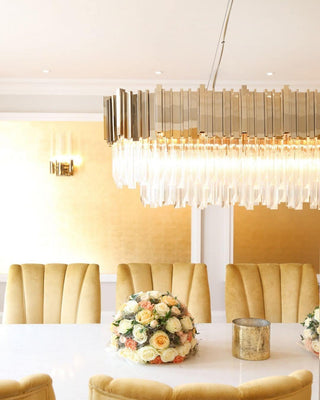 Lustra Lustre Or Cristal Doré