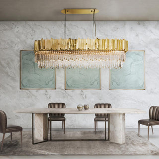 Lustra Lustre Or Cristal Doré
