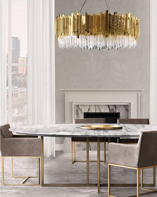 Lustra Lustre Or Cristal Doré