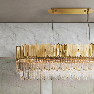 Lustra Lustre Or Cristal Doré