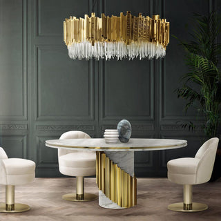 Lustra Lustre Or Cristal Doré