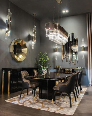 Lustra Lustre Or Cristal Doré
