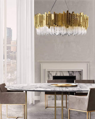 Lustra Lustre Or Cristal Doré