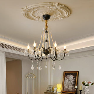 Cisoren Lustre Postmoderne de Luxe en Cristal et Perles