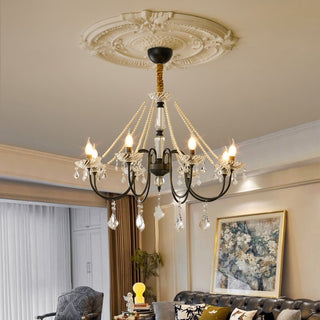 Cisoren Lustre Postmoderne de Luxe en Cristal et Perles