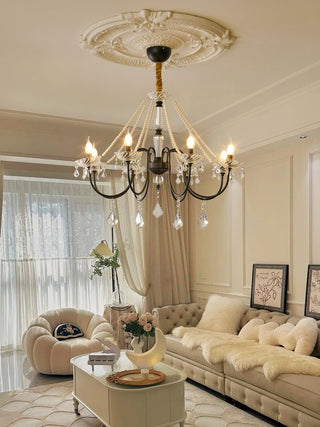 Cisoren Lustre Postmoderne de Luxe en Cristal et Perles