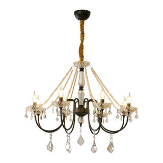 Cisoren Lustre Postmoderne de Luxe en Cristal et Perles