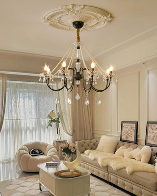 Cisoren Lustre Postmoderne de Luxe en Cristal et Perles