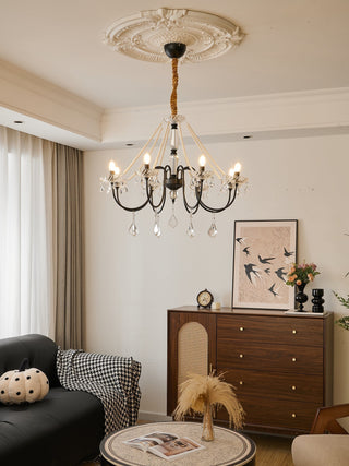 Cisoren Lustre Postmoderne de Luxe en Cristal et Perles
