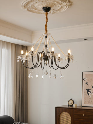 Cisoren Lustre Postmoderne de Luxe en Cristal et Perles