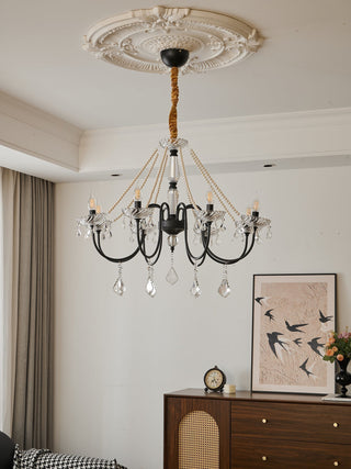 Cisoren Lustre Postmoderne de Luxe en Cristal et Perles