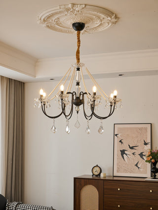 Cisoren Lustre Postmoderne de Luxe en Cristal et Perles