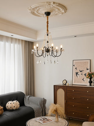 Cisoren Lustre Postmoderne de Luxe en Cristal et Perles