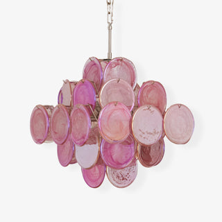 Aurora Lustre Rose Verre Disque Superposé Romantique