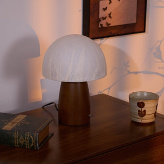 Nimbus Lampe de Table en Bois Et Tissu