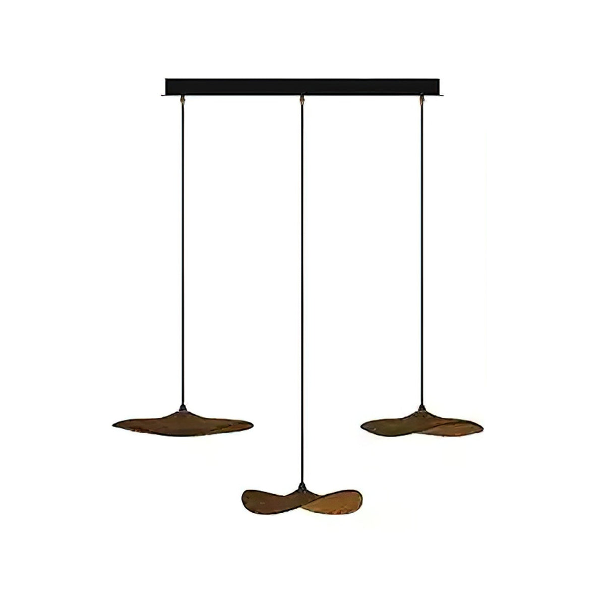 Saluna Lustre Bois Feuille Vide Minimaliste