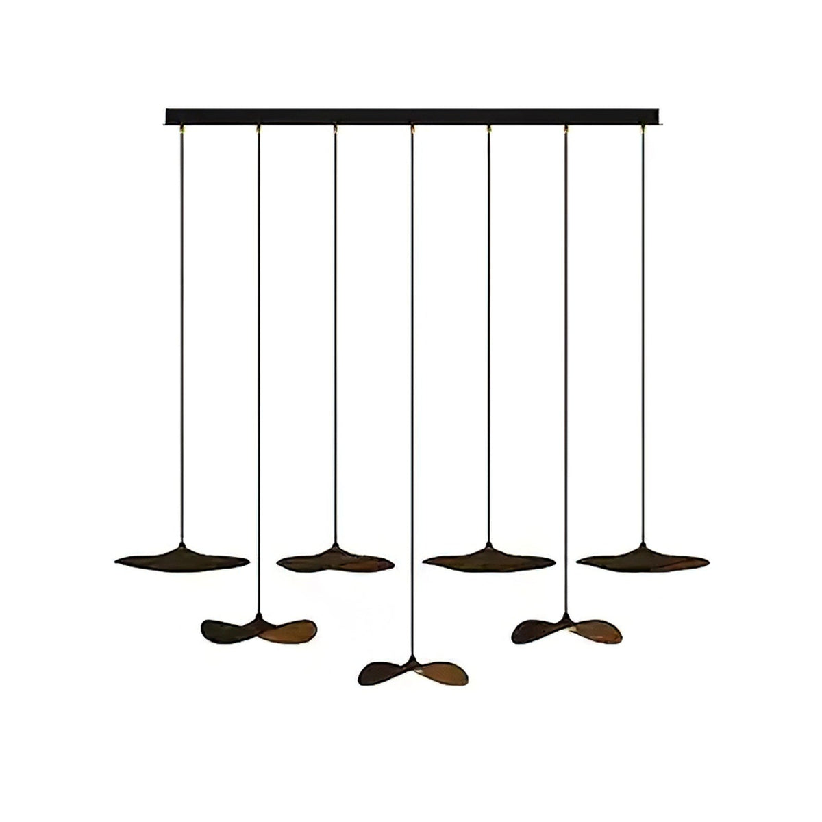 Saluna Lustre Bois Feuille Vide Minimaliste