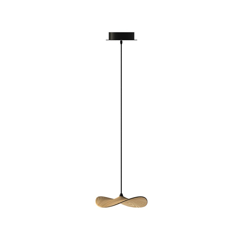 Saluna Lustre Bois Feuille Vide Minimaliste