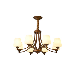 Ulrinara Lustre Laiton Verre Luxe Postmoderne Salon
