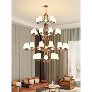 Ulrinara Lustre Laiton Verre Luxe Postmoderne Salon