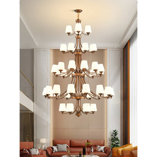 Ulrinara Lustre Laiton Verre Luxe Postmoderne Salon