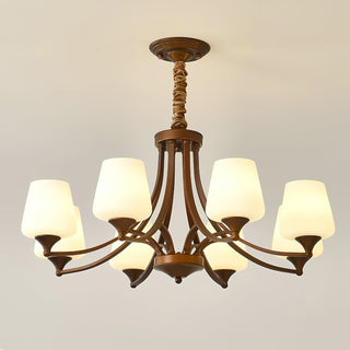 Ulrinara Lustre Laiton Verre Luxe Postmoderne Salon