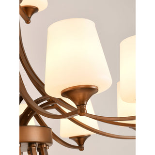 Ulrinara Lustre Laiton Verre Luxe Postmoderne Salon