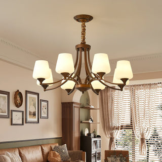 Ulrinara Lustre Laiton Verre Luxe Postmoderne Salon
