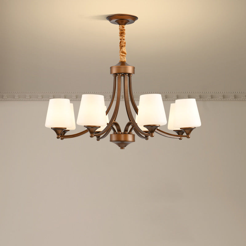 Ulrinara Lustre Laiton Verre Luxe Postmoderne Salon