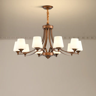 Ulrinara Lustre Laiton Verre Luxe Postmoderne Salon