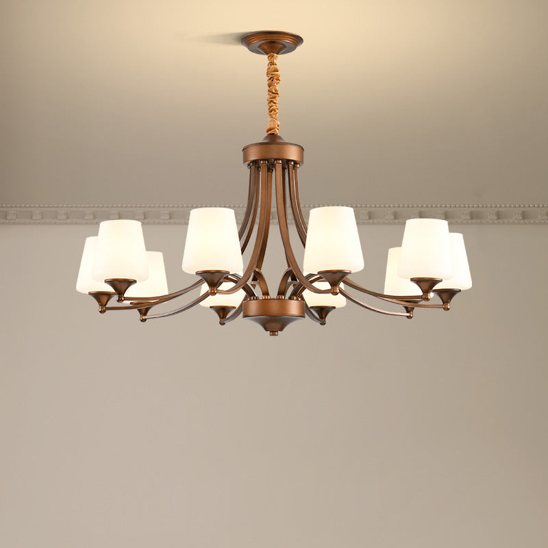 Ulrinara Lustre Laiton Verre Luxe Postmoderne Salon