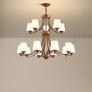 Ulrinara Lustre Laiton Verre Luxe Postmoderne Salon