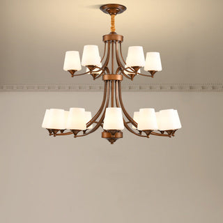 Ulrinara Lustre Laiton Verre Luxe Postmoderne Salon