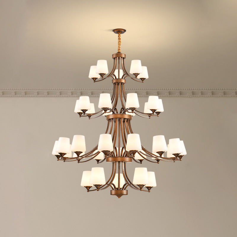Ulrinara Lustre Laiton Verre Luxe Postmoderne Salon