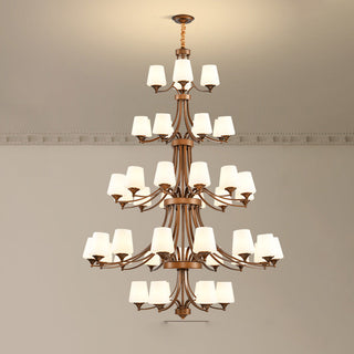 Ulrinara Lustre Laiton Verre Luxe Postmoderne Salon