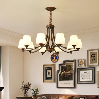 Ulrinara Lustre Laiton Verre Luxe Postmoderne Salon