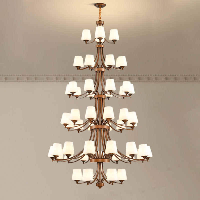 Ulrinara Lustre Laiton Verre Luxe Postmoderne Salon