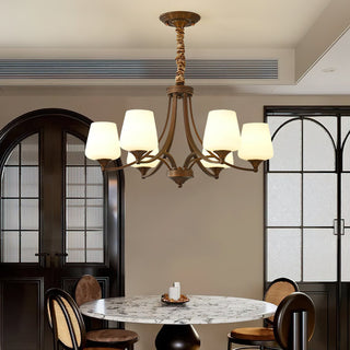Ulrinara Lustre Laiton Verre Luxe Postmoderne Salon
