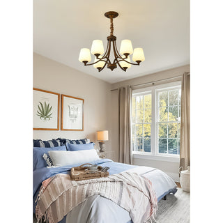 Ulrinara Lustre Laiton Verre Luxe Postmoderne Salon