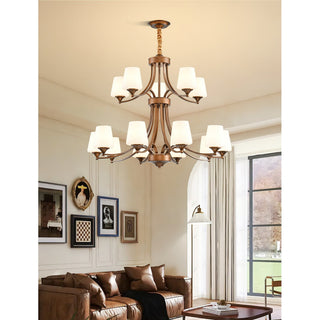 Ulrinara Lustre Laiton Verre Luxe Postmoderne Salon