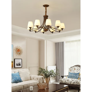 Ulrinara Lustre Laiton Verre Luxe Postmoderne Salon