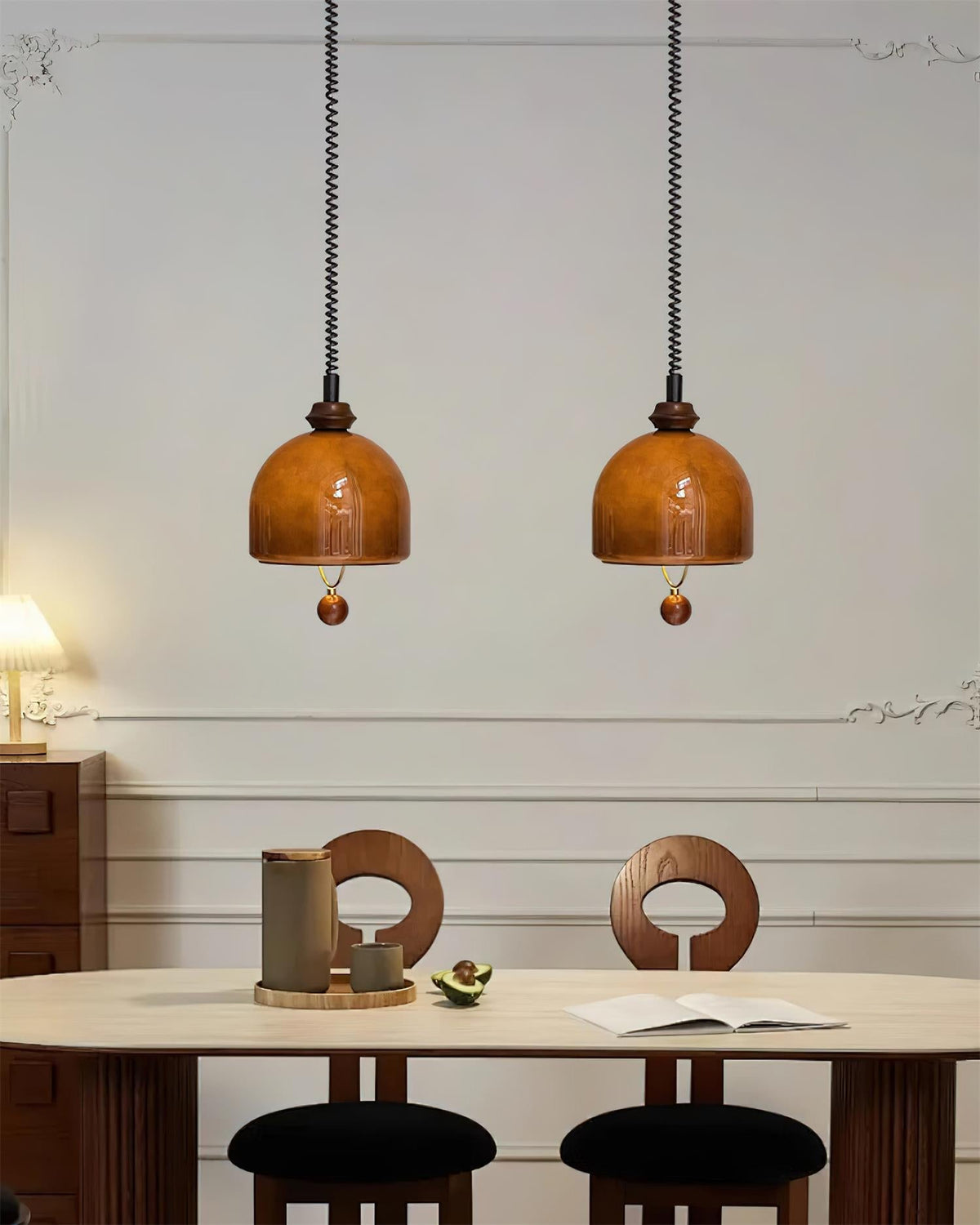 Ardelle Vintage Glass Pendant Light-Neutral Decor